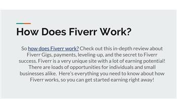 &quot;How to Sell Articles on Fiverr